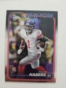 2024 Topps Chrome - Rookies Malik Nabers #205 (RC) Giants - Picture 1 of 2