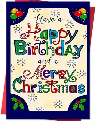 SMITHTUY Christmas Birthday Card,December
