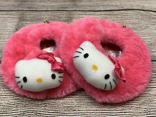 Build A Bear Sanrio Hello Kitty Pink Fuzzy Slippers with Bows 2013