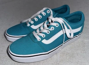 Scarpe da skate Vans Old Skool da donna taglia 8,5 sneakers blu usate in ottime condizioni piastrelle da reparto - Foto 1 di 9