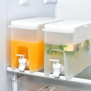 3.5/5L Jug With Tap Cold Water Container Lemonade Drink Dispenser Refrigerator - Picture 1 of 15