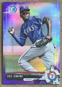 2017 Bowman Chrome Purple Refractor Eric Jenkins /250 Texas Rangers #BCP19 - Picture 1 of 2