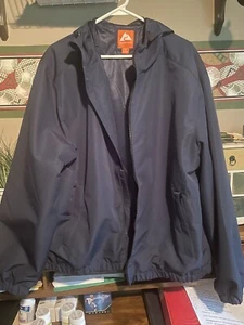 Men’s Jacket, Ozark Trail, XL 46-48, Navy, Zip, Hooded, Front Zip Pockets - Picture 1 of 2