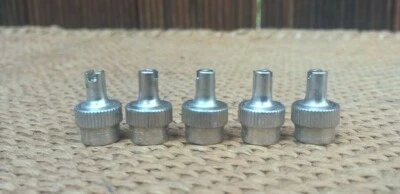 5 x VINTAGE SCHRADER TYRE VALVE CAPS NOS - Veteran Car Motorcycle Valve Removers - Image 1 of 3