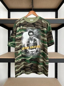 Vintage 1998 Lenny Kravitz 5 Five World Tour Camo T-shirt Sz XL - Picture 1 of 13