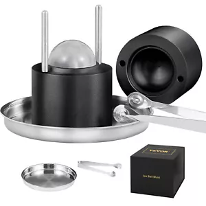 VEVOR Eiskugel Presse Set Eiswürfelform Eiskugelform 61mm Whisky Schwarz Klar - Bild 1 von 12