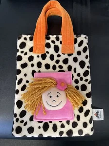 Jellycat Polka Dot Cow Cloth Tote Bag Holdall Purse Black White Orange Pink NEW - Picture 1 of 8