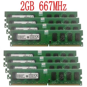 16GB 8GB 4GB 2GB 1GB PC2-5300 DDR2 KVR667D2N5/2G Intel PC RAM For Kingston LOT - Picture 1 of 17