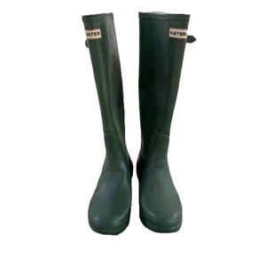 Hunter Tall Rain Boots Made In Scotland Wellies UK 6 Mens US 7 Women's 8 W23177 - Picture 1 of 8