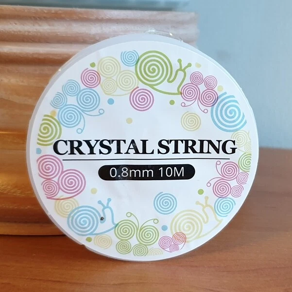 ELASTIC CLEAR & BLACK CRYSTAL STRING CORD FOR JEWELLERY 0.5mm .7mm 0.8mm &1mm W3 - Image 1 of 4