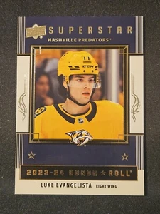 23-24 Upper Deck Luke Evangelista Honor Roll 🚨🚨🚨 Nashville Predators  - Bild 1 von 2