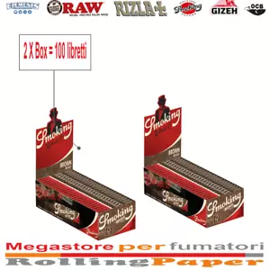 2x Smoking® Boîte marron Corte Cartine marron da 2x 50 livrets = 6000 Fogli - Photo 1/4