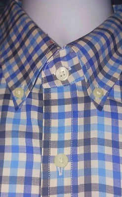 Camisa CB Cutter & Buck Manga Larga Abotonada Algodón Egipcio Rayas Hombres XXL Foto 1 de 4