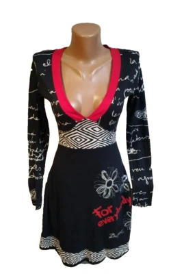 Desigual women's  dress size S black multi floral - Image 1 of 4