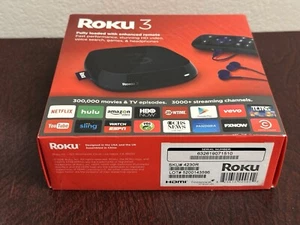 Roku 3 Model 4230X Black Media Streamer No Remote - Picture 1 of 11
