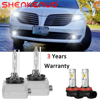 Faros delanteros HID luz alta/baja + bombillas antiniebla para Lincoln MKT 2010-2019 Foto 1 de 4