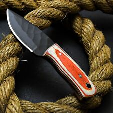 ALONZO KNIVES USA HANDMADE 1095 STEEL PAKKA WOOD FIXED BLADE HUNTING KNIFE 952