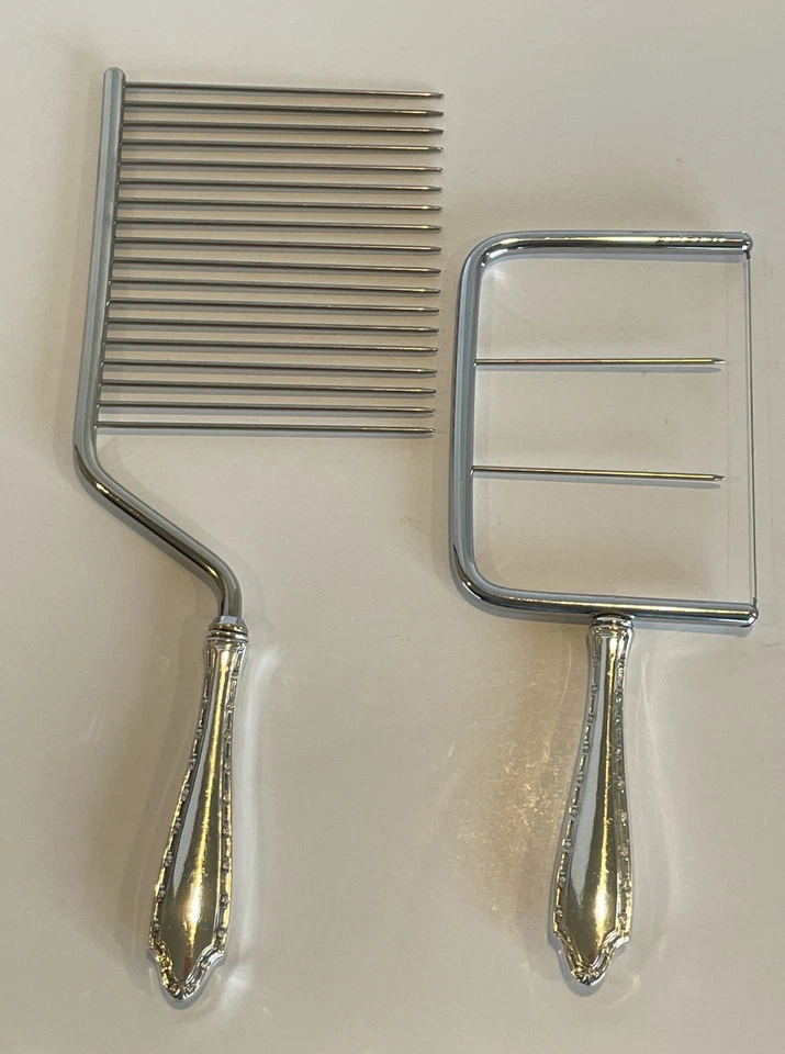 Schneider Toledo Sterling Silver Handle Cake Breaker Comb & Cheese Slicer PAT No - Image 1 of 4