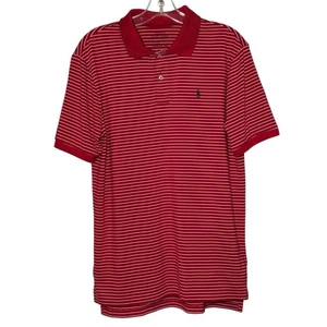 Polo Ralph Lauren Performance Polo Red and White Striped Shirt Men's XL - Picture 1 of 6