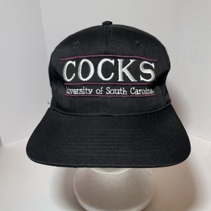 VTG 90s Men's The Game University of South Carolina COCKS Bar Split Snapback Hat - Picture 1 of 8