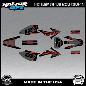 Graphics Kit for HONDA CRF150F CRF230F (2008-2014) OG Crew Series - Red Shift - Picture 1 of 4