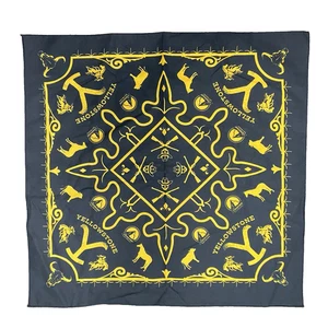 Yellowstone Paramount Network Black Yellow Bandana Scarf Cowboy Rodeo Western - Picture 1 of 8