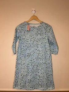 Vineyard Vines Girls Dress Size Large (14) 3/4 Sleeve With Whales - Picture 1 of 4