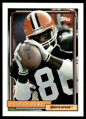1992 Topps Patrick Rowe Rookie Cleveland Browns #688 - Image 1 of 2
