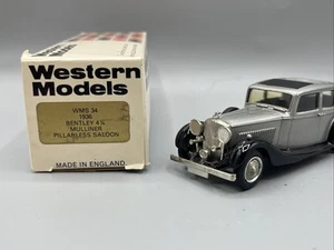 1/43 Western Models 1936 Bentley 4 1/4 Mullner Pillarless Saloon #WMS 34 - Imagen 1 de 10