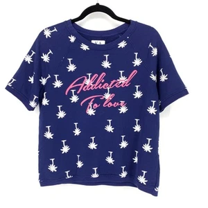 Zoe Karssen Womens Size Small Addicted To Love Sweatshirt Short Sleeve Top - Picture 1 of 7