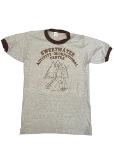 Vintage Ringer T Shirt Sweet Water Activity Occupational Center USA Made Small - Picture 1 of 24