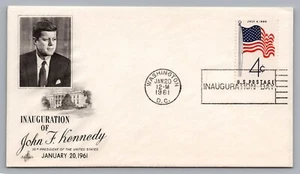 1961 US Cover Inauguration Day John F. Kennedy JFK Washington DC 4Cent USA Flag - Picture 1 of 2