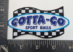 Parche de carreras de bicicletas deportivas GOTTA-GO - Diseño de bandera a cuadros para chaqueta o sombrero - Imagen 1 de 2