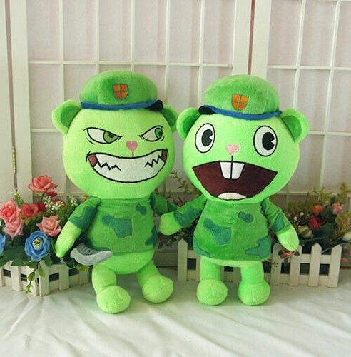 Anime Happy Tree Friends HTF Flippy Fliqpy 30CM Stuffed Doll Plush Toy Doll Gift