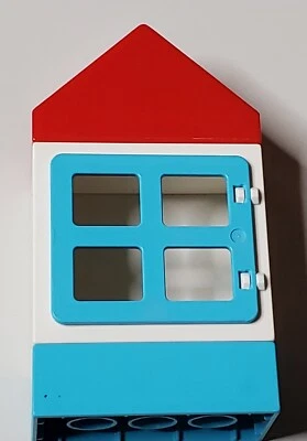 Lego DUPLO Blue & White  WINDOW PANE & Red ROOF  - Image 1 of 4