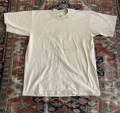 Camiseta vintage años 80 lisa en blanco puntada única Foto 1 de 3