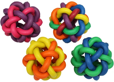Multipet Nobbly Wobbly Fetch Ball Dog Toy Puppy Tough Rubber Assorted 1 Piece* - Image 1 of 4
