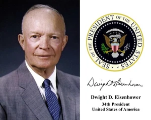President Dwight Eisenhower 11 x 14 Presidential Seal Photo Picture - Picture 1 of 1