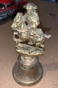 VINTAGE BRASS PATRIOTIC BELL " PAUL REVERE RIDE " - Picture 1 of 5
