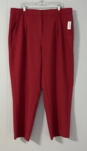 Old Navy High-Waisted Taylor Trouser Wide-Leg Pants Red Size 2X New - Picture 1 of 10
