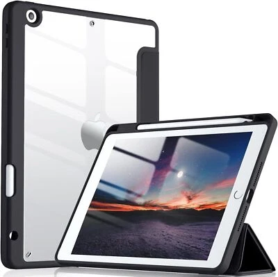Leather Flip Stand Case Clear Back Cover for iPad (A16) 11th/10th Gen Pro 11" M4 - Image 1 of 4