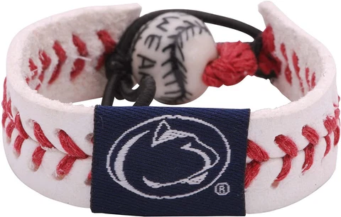 PENN STATE NITTANY LIONS CWS NCAA BASEBALL BRACELET LEATHER NEW Cover