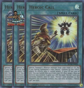 Yugioh! 3x Heroic Call BLCR-EN026 Ultra Rare 1st Ed NM - Picture 1 of 1
