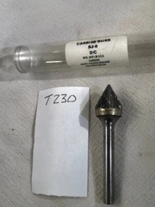 1 NEW HTC 1/4" SHANK CARBIDE BURR. SJ-6 DOUBLE CUT. COUNTER SINK -T230 - Picture 1 of 3