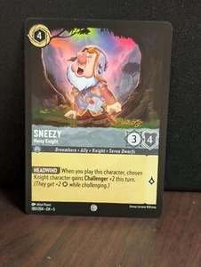 Disney Lorcana Shimmering Skies Sneezy Noisy Knight 180/204 Non Foil  - Picture 1 of 1