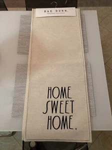 New Rae Dunn Home Sweet Home Embroidered Table Runner Authentic Rare - Picture 1 of 8