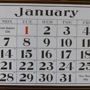 Scarso campione o prova del venditore 1901 - Calendario S.J. Clark Fire Ins. Lockport - Foto 1 di 3