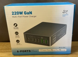 220W USB C Charger Block, 6-Port Gan USB C Charging Station with Multiple Fast - Picture 1 of 5