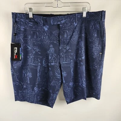 RLX Shorts Mens 38x9 Navy Blue Novelty Print Stretch Tailored Fit Golf Short NWT - Image 1 of 4