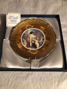 Plato Decorativo L’etoule Porcelian Limoges Of France Oro 22k - Imagen 1 de 5